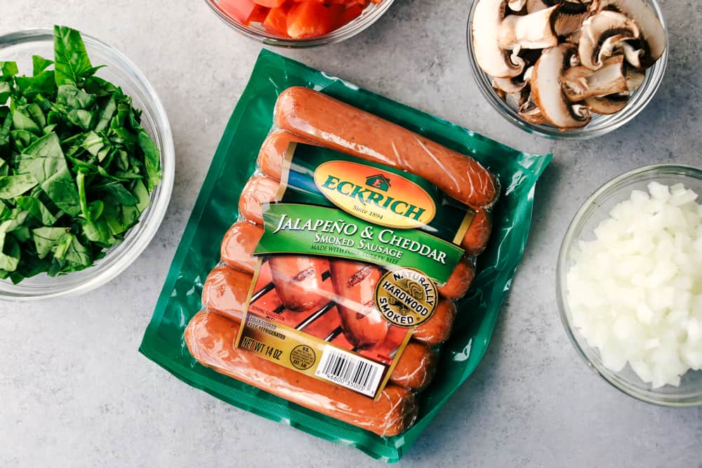 Eckrich jalapeno & Cheddar smoked sausage packet