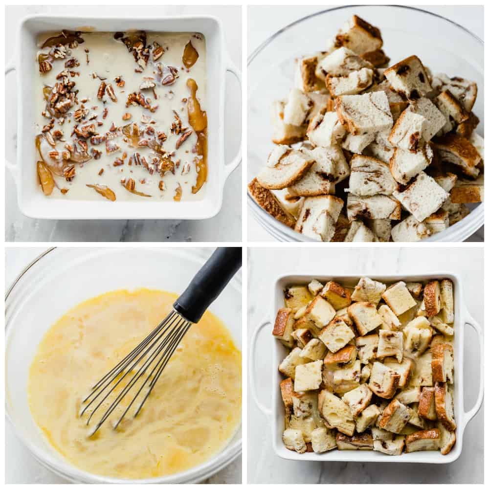 How to make caramel apple french toast casserole.