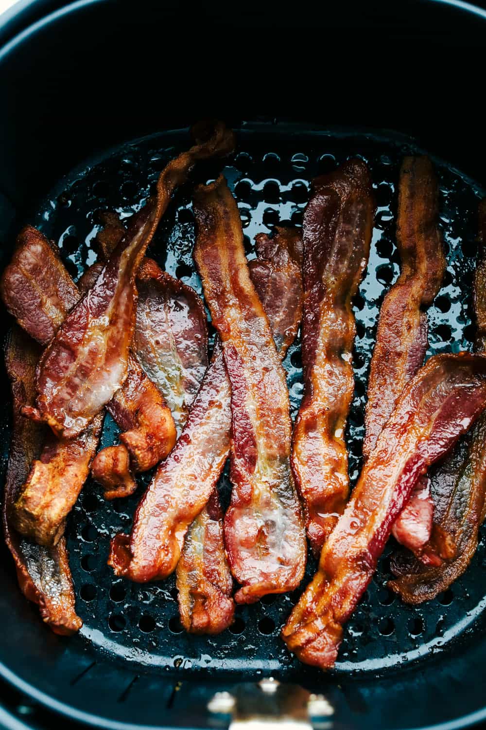 Perfectly crisp air fryer bacon.