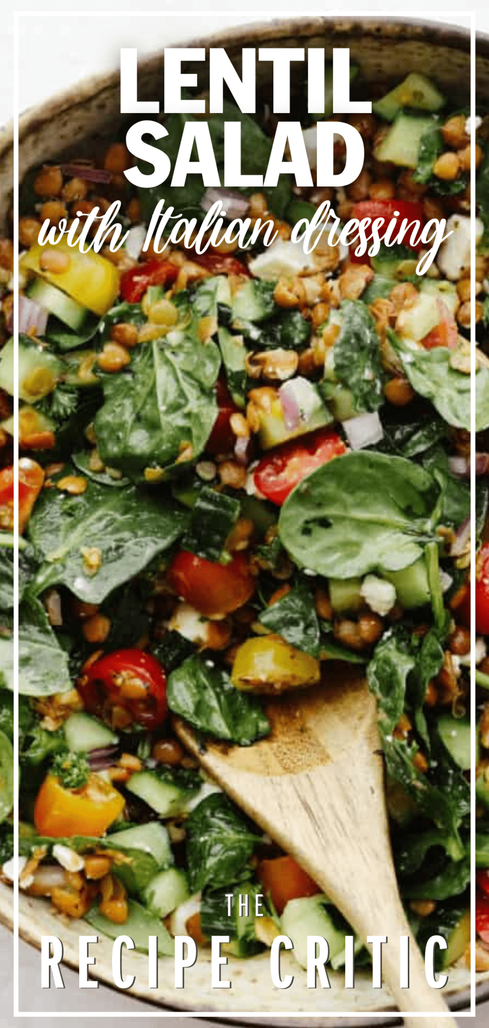 Lentil Salad With Homemade Italian Dressing Recipe